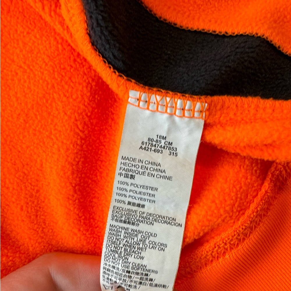 Nike Infants Hoodie Jacket Hooded Zip-up Therma-Fit Orange Size 18-Months - Picture 5 of 8